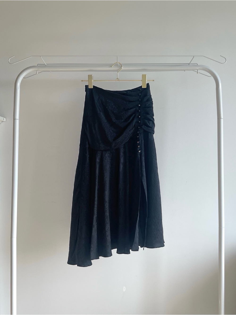 Aritzia Le Fou Wilfred Black Silk Skirt